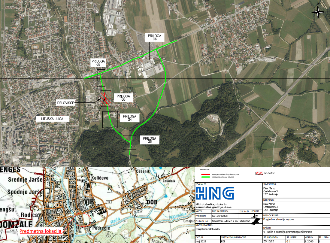 Popolna zapora Litijske ceste zaradi del